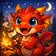 Brightly colored abstract animal avatar for a user profile picture